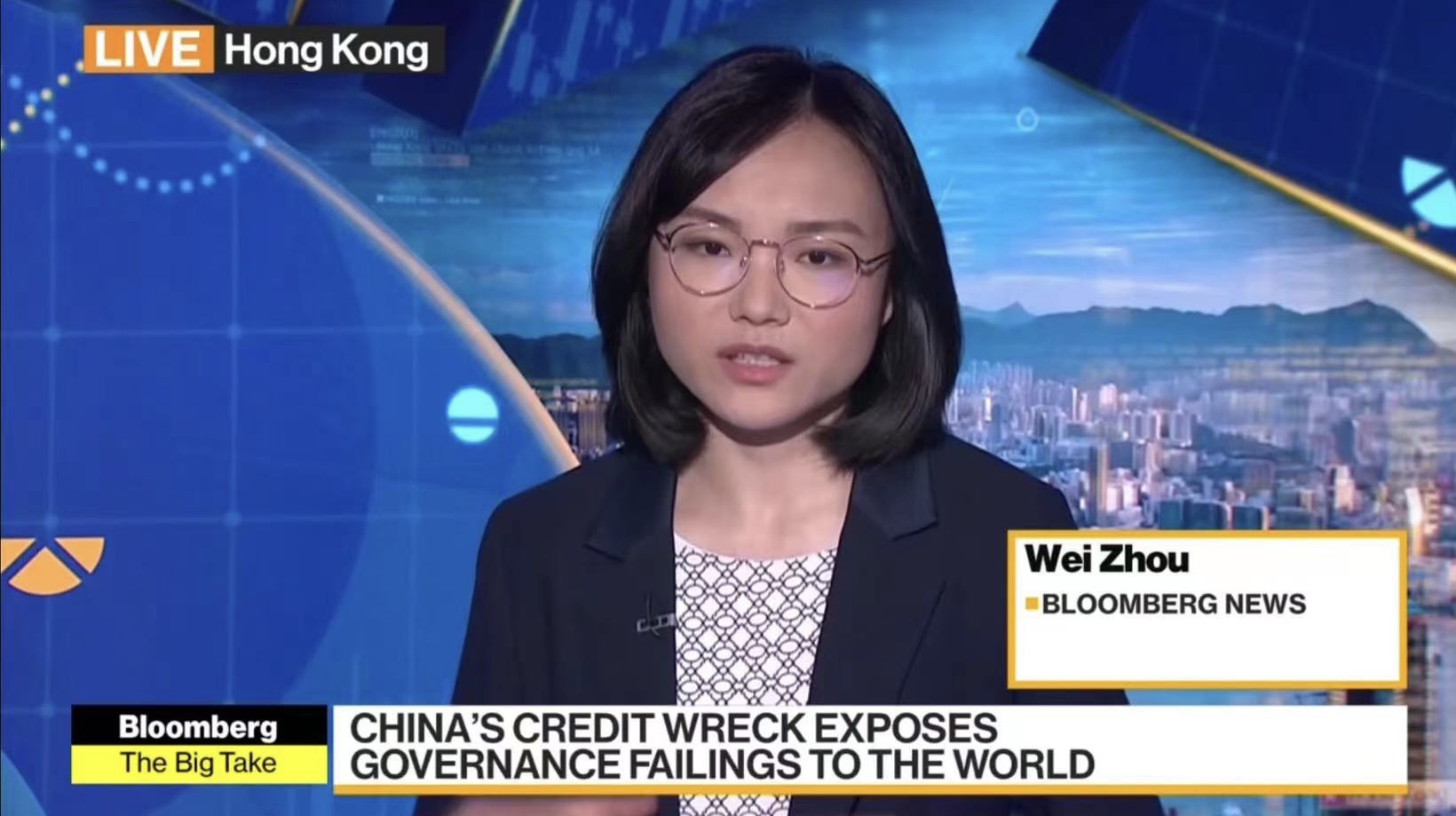 Wei Zhou 在彭博电视节目中就中国信贷与地方债务问题发表评论